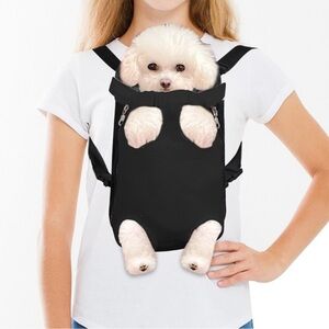FEimaX Large Black Dog Carrier Backpack Pet Legs Out Front Pack for Dogs & Cats